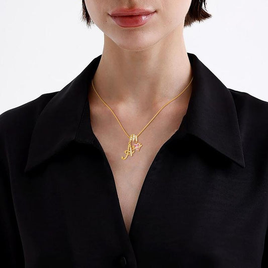Collar de Letras de Oro de la A a la Z