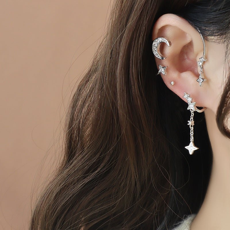 Star and Moon Earrings