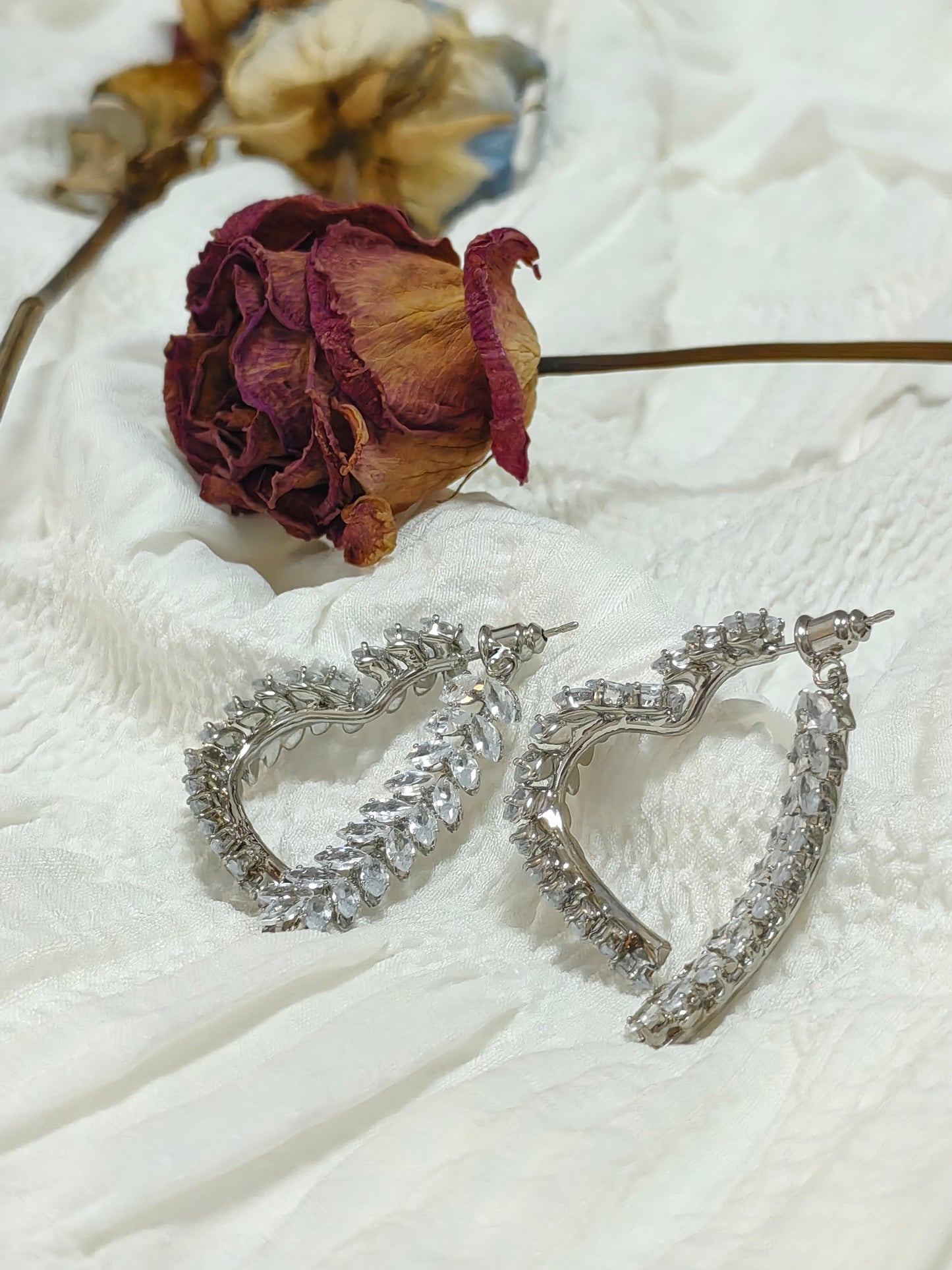 Pendientes Corazón Cruz de Trigo