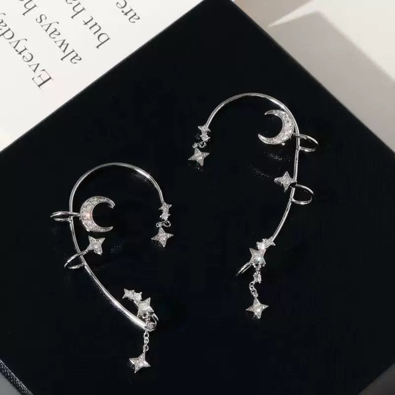 Star and Moon Earrings