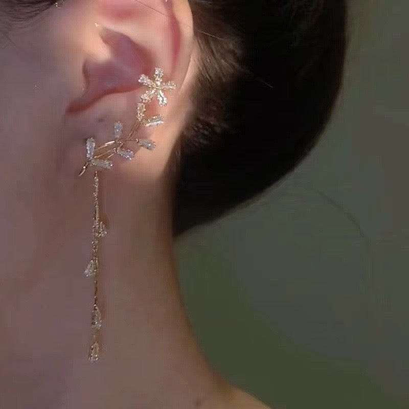 Snowflake Tassel Ear Cuffs