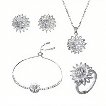 Conjunto de Joyas Estado de Girasol – Diseño Giratorio